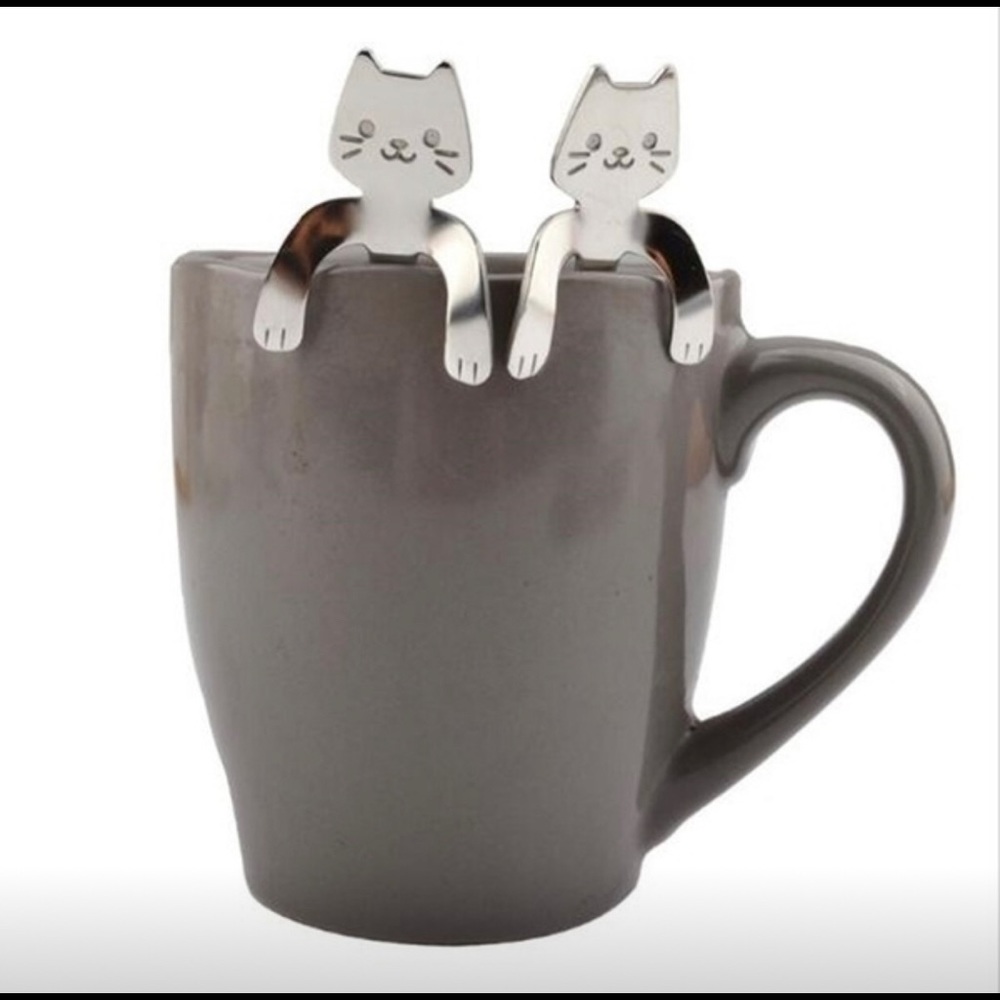 3 Stainless Steel Cat Spoons - Picture 2 of 6